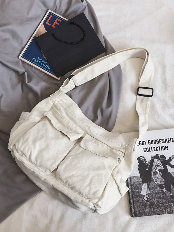 Bolso satchel grande de lona-3